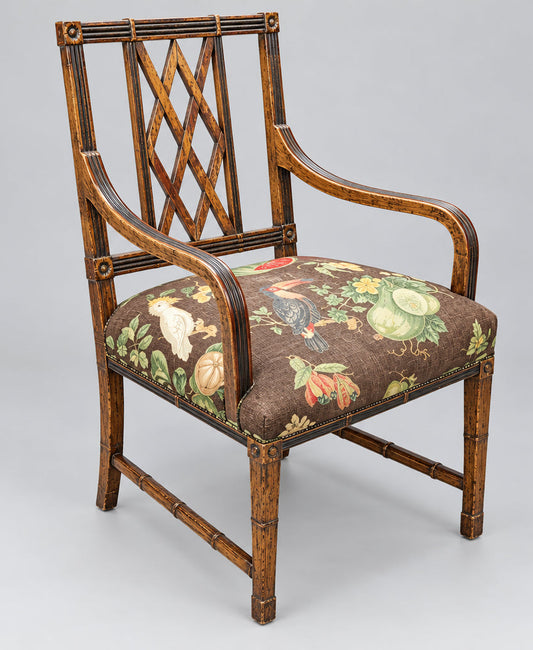 Set of 4 English Regency Arm Chairs