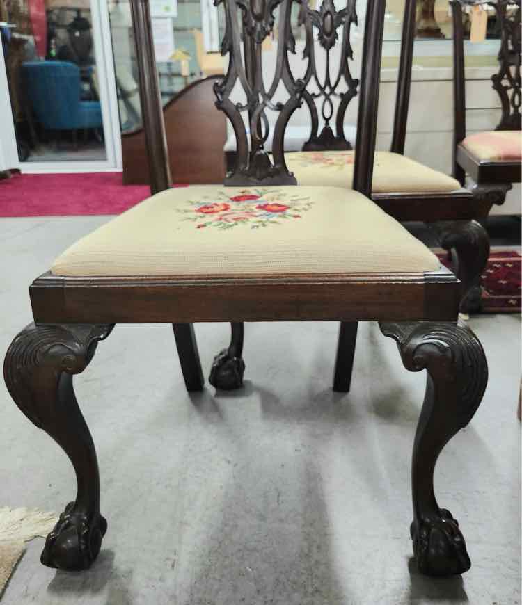 Needle Point Chippendale Chairs