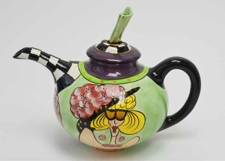 SWAK "Aunt Gertie Teapot" by Lynda Corneille Dishware