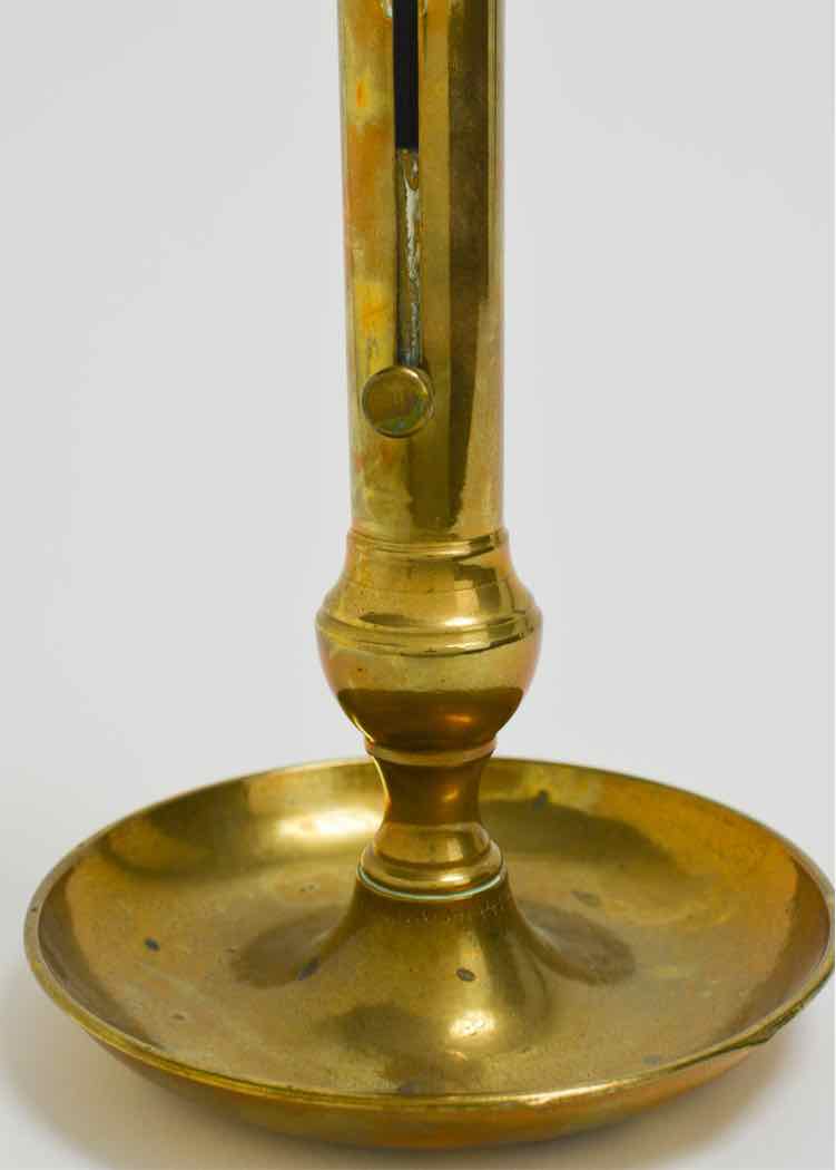 French Brass Adjustable Candlesticks