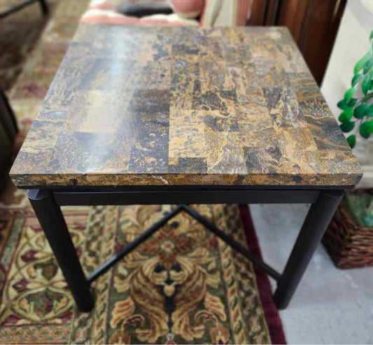 Pair of Stone Top End Table