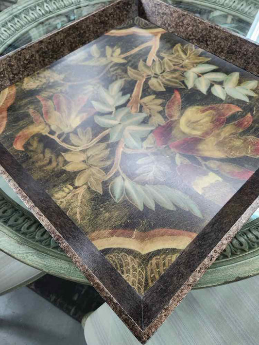 Tropical Floral Wood Tray