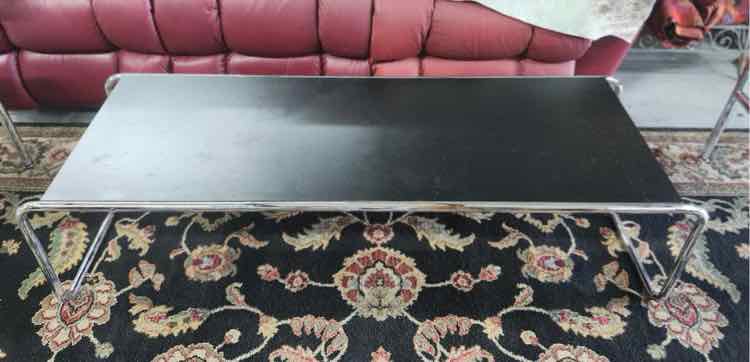 Black and Chrome Coffee Table