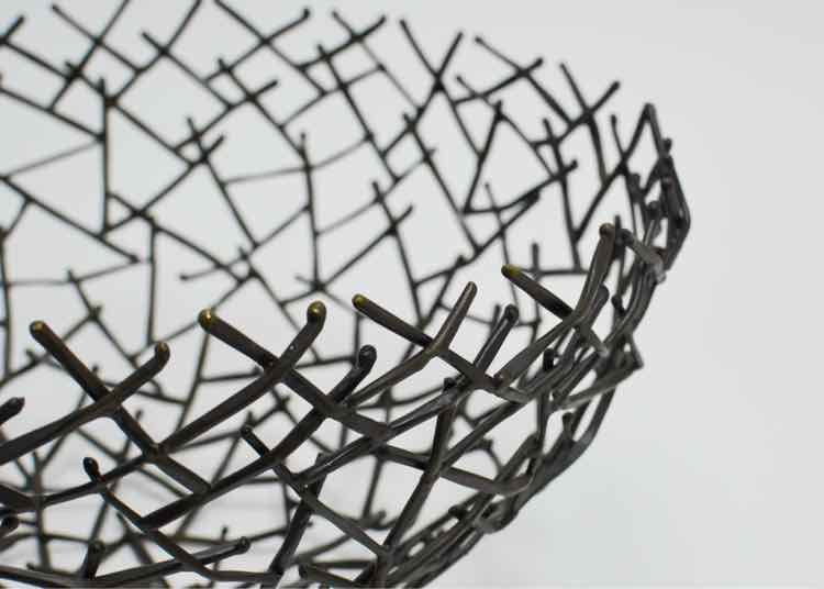 Art Twig Bronze Bowl by Michael Arams