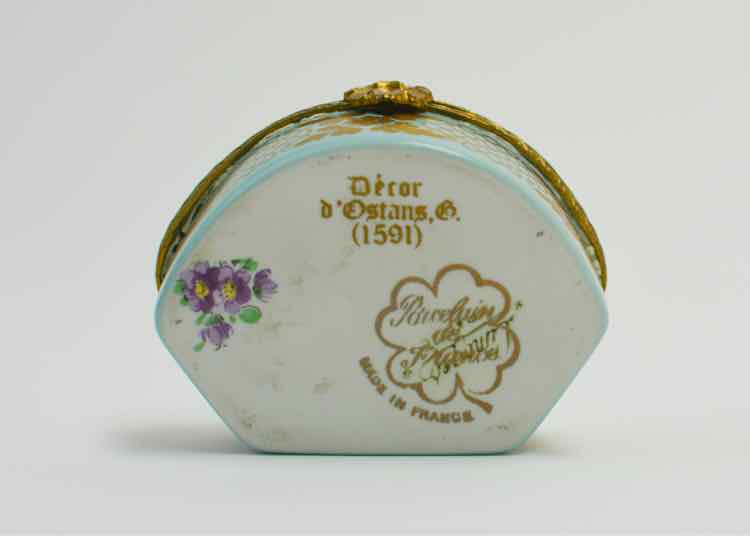 Limoges Turquoise Gold & Floral Box