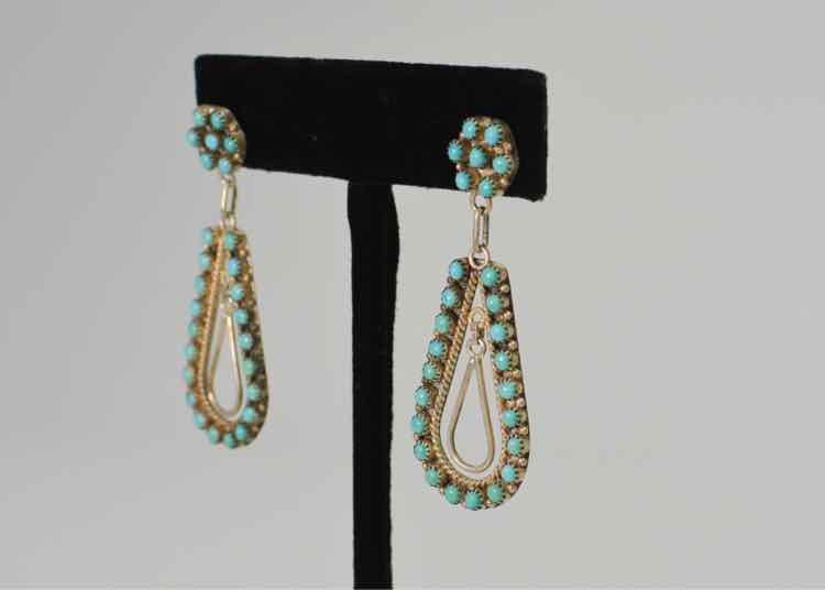 Earrings Navajo.925 Lonasee Turquoise