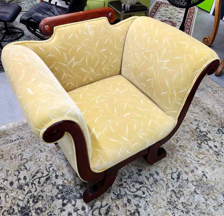 Antique Yellow Art Deco. Chair