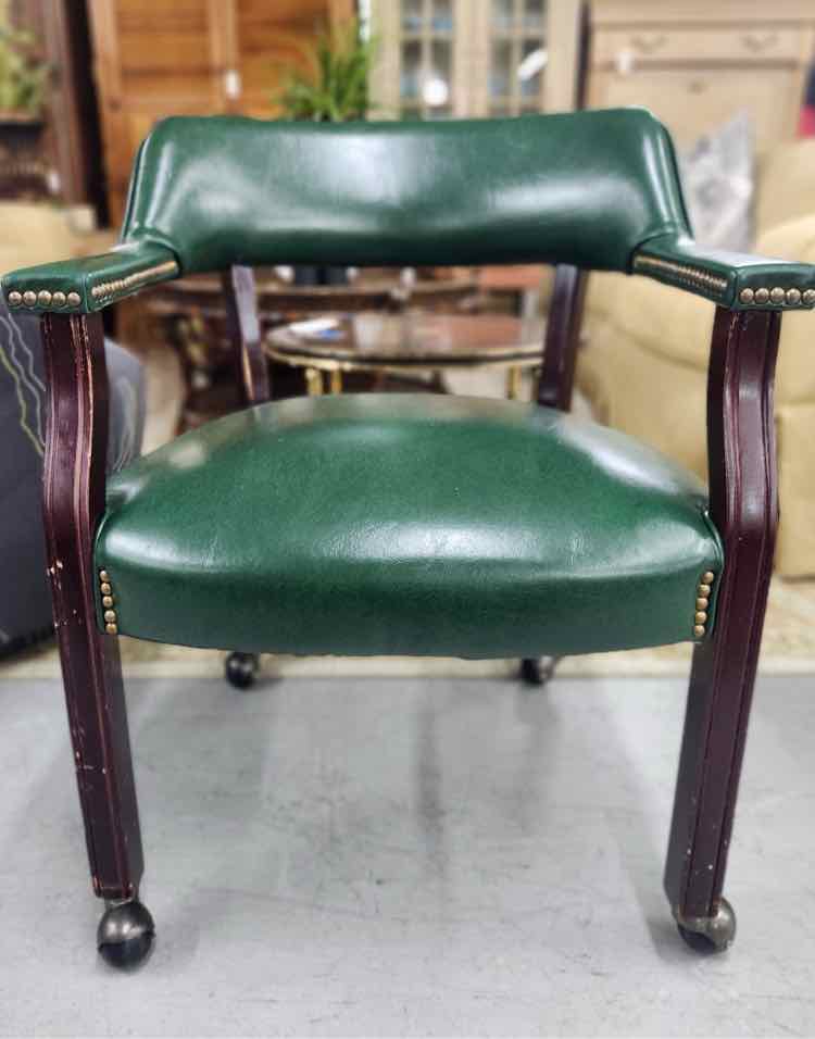 Green Leather Office Chair