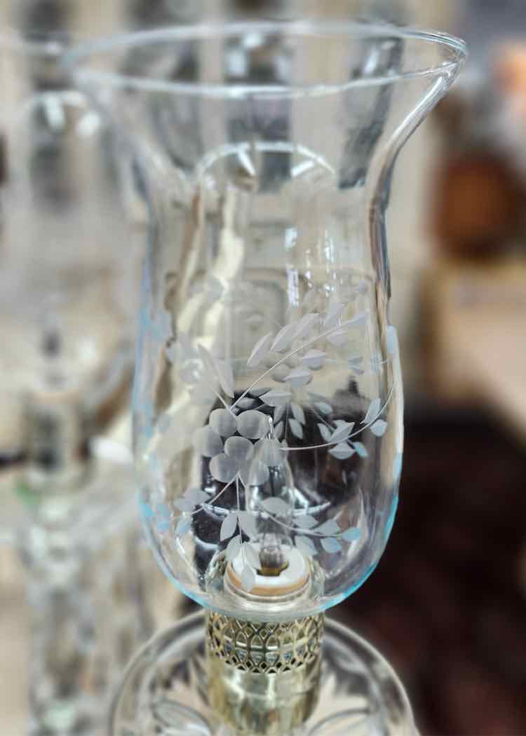 Pair Marble/Cut Crystal Hollywood Regency Light