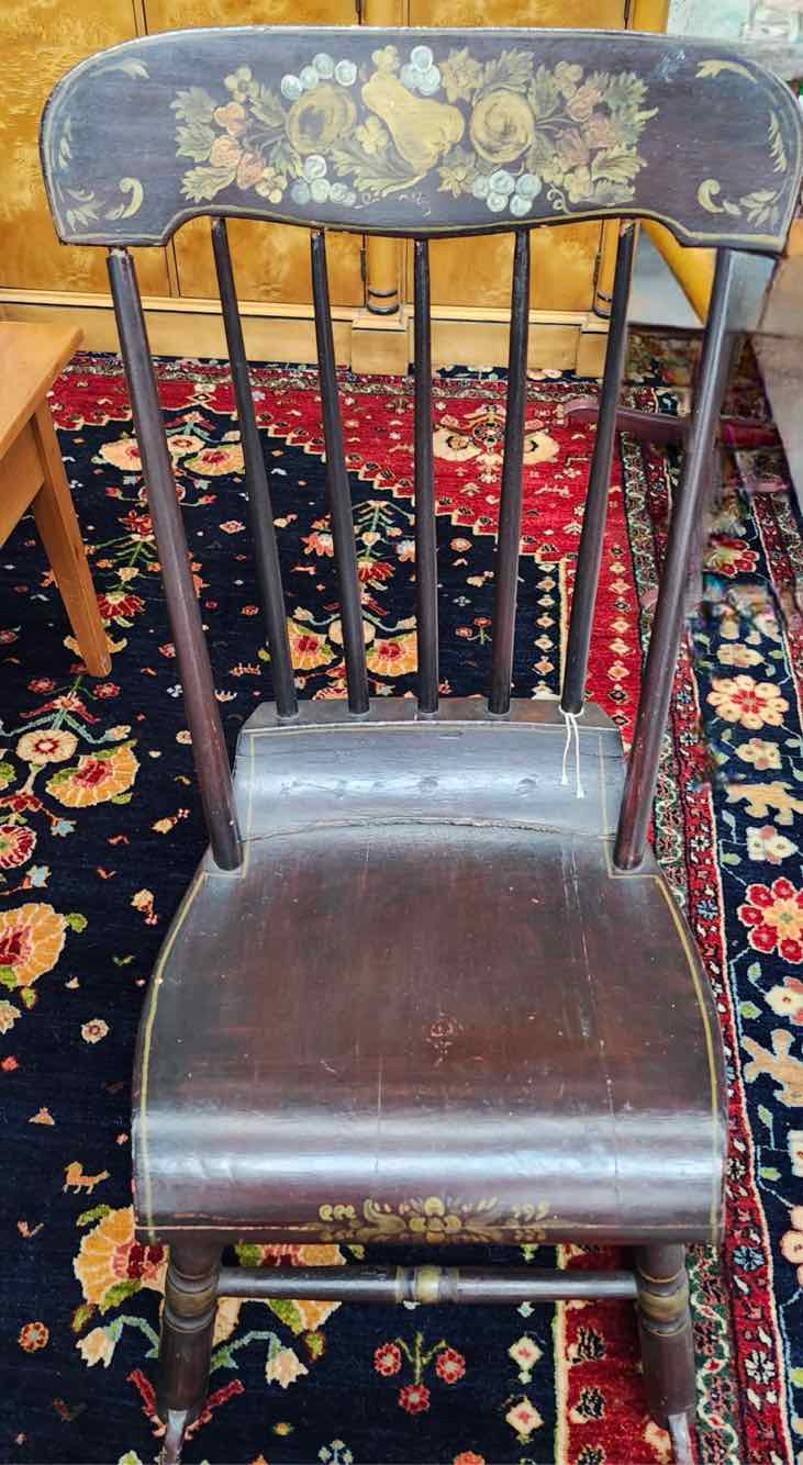 Antique Dark Wood Rocking Chair