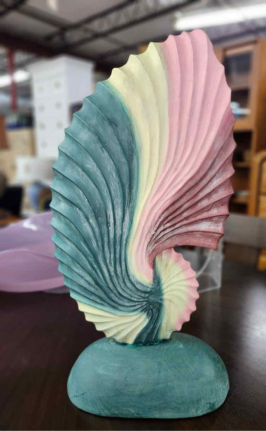 Large Pink, Green & Blue Shell Decor