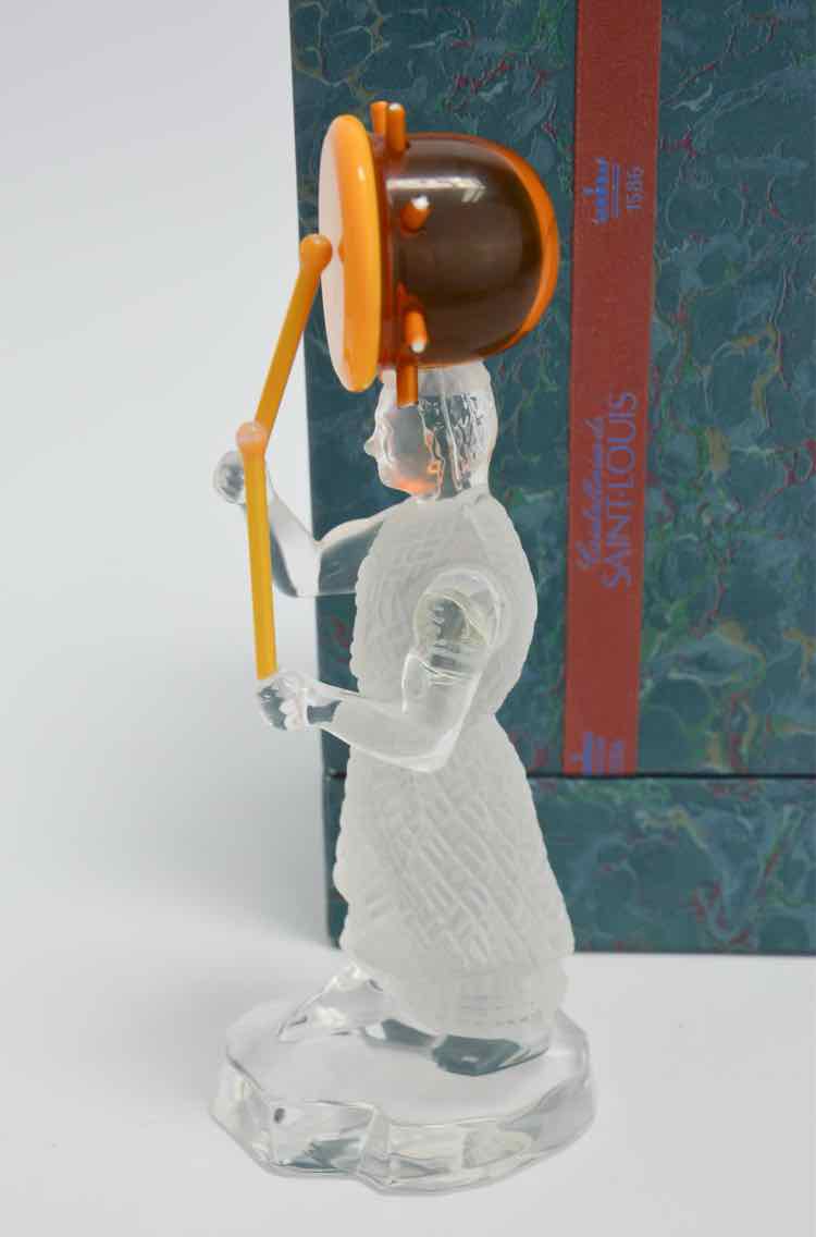 St.Louis Head Drum Crystal Figurine