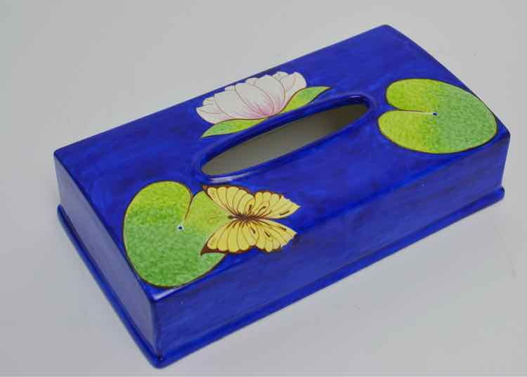 Sherle Wagner'Lotus Blossom'Tissue Box