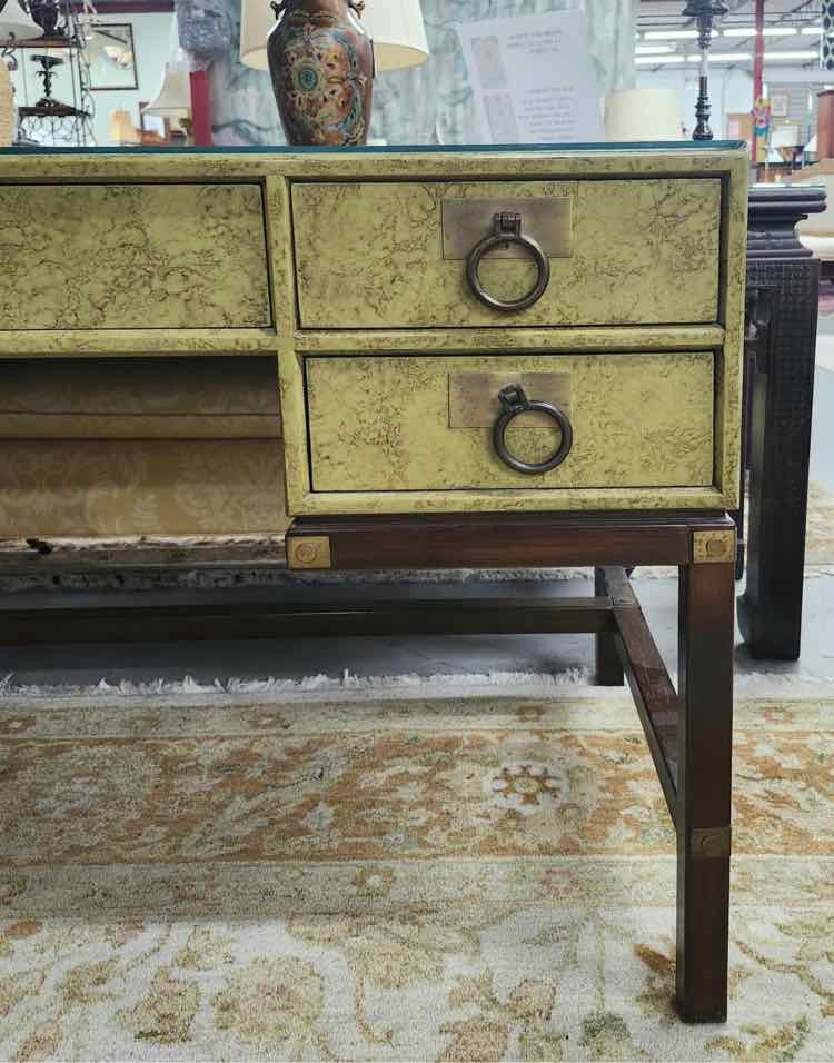 Olive Green Vintage Henredon Design Desk