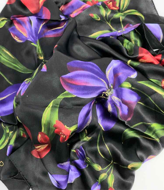 Wild Iris Silk Scarf