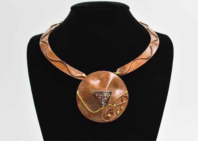 Vtg.Copper Brass Necklace