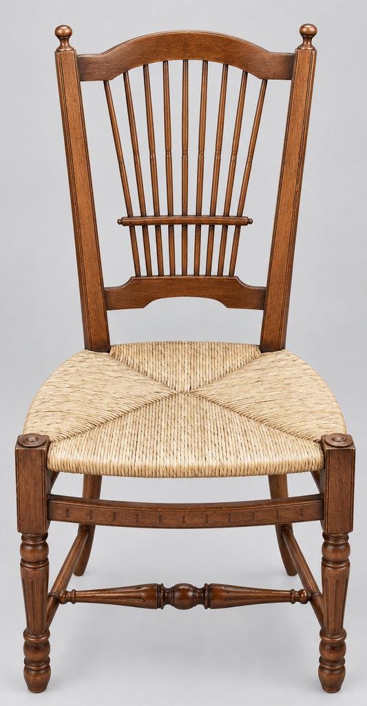 3 Harp Back Rattan Chairs