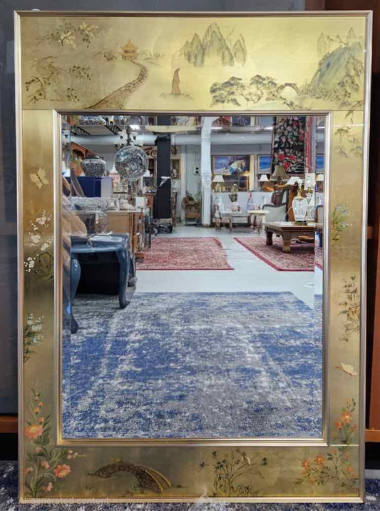 La Barge Reverse Glass Painted Mirror