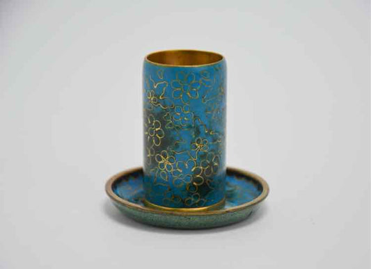 Brass Filigree & Enamel Bowl