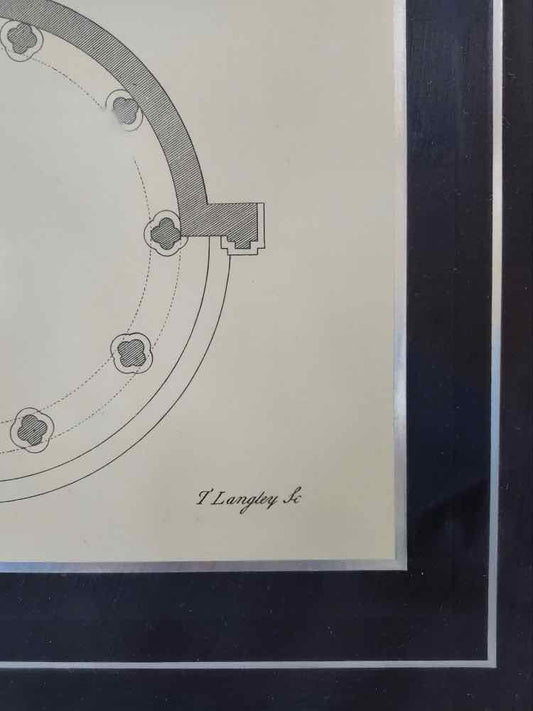 Gothic Architectural Drawing by T. Langley