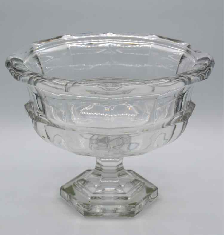 1950's Art Deco Crystal Pedestal Bowl