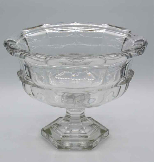 1950's Art Deco Crystal Pedestal Bowl