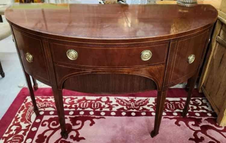 Baker Demi Lune Mahogany Server