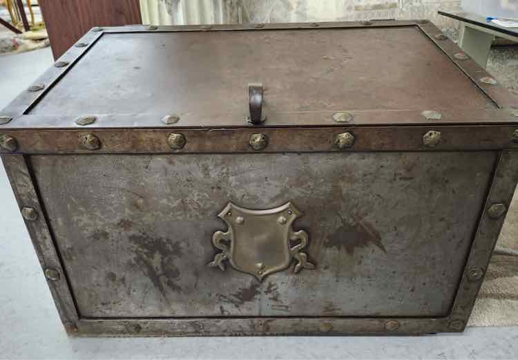 Vtg. Metal Trunk