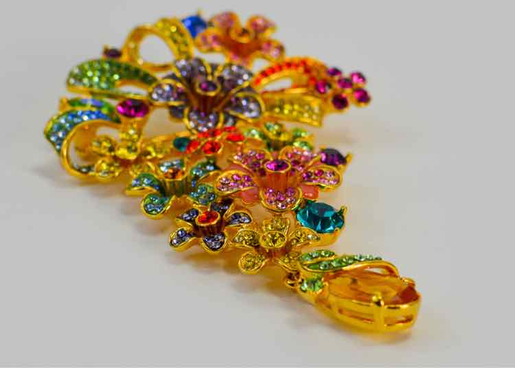 Joan Rivers Cascading Floral Brooch