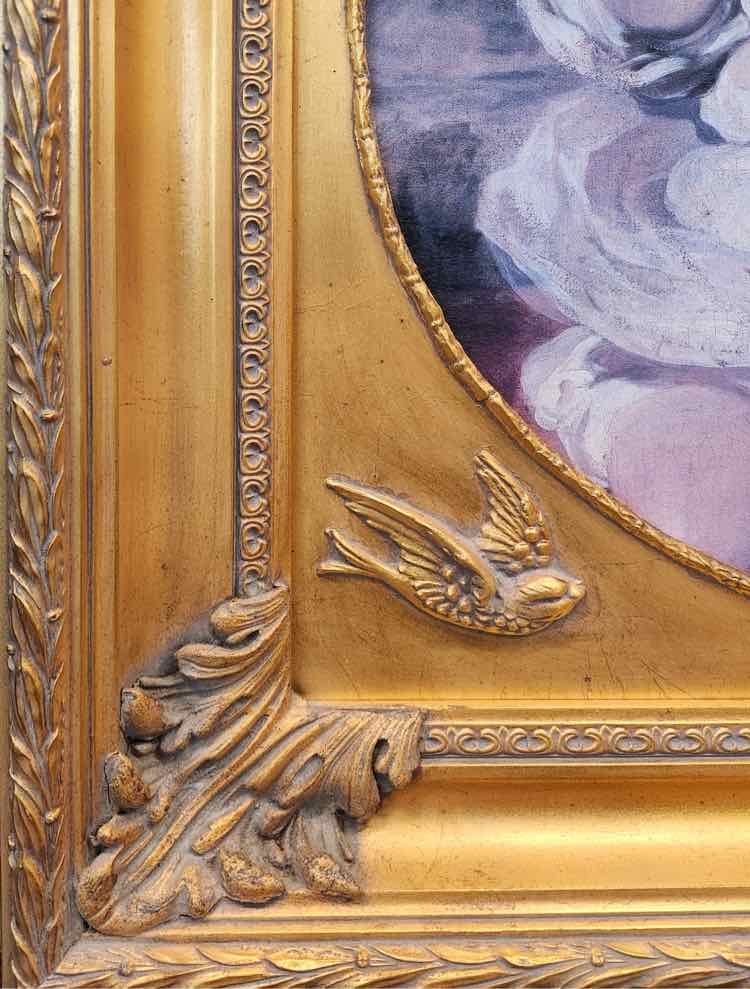 Art "The Calmady Children" in Gold Wood Frame