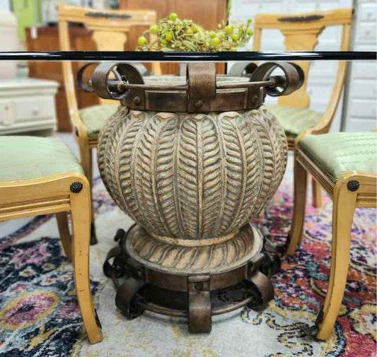 Round Glass Top Table