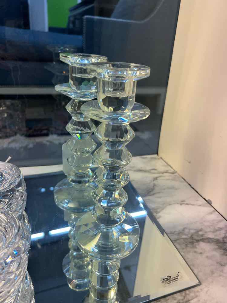 CANDLESTICKS/CRYSTAL