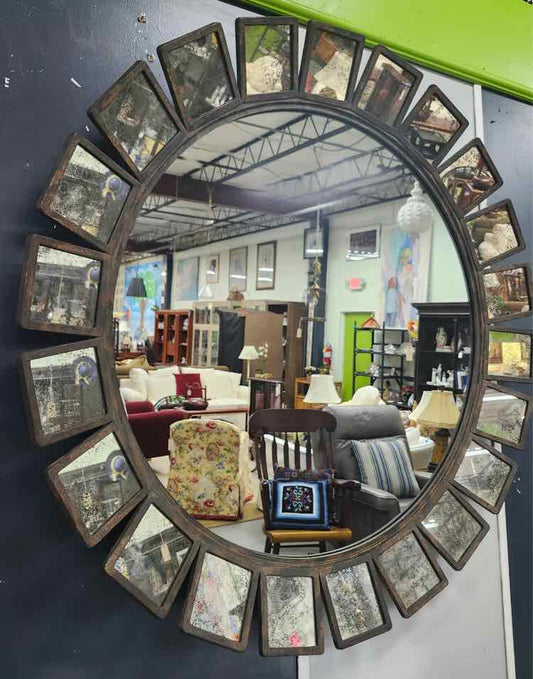 Round Mercury Glass Mirror