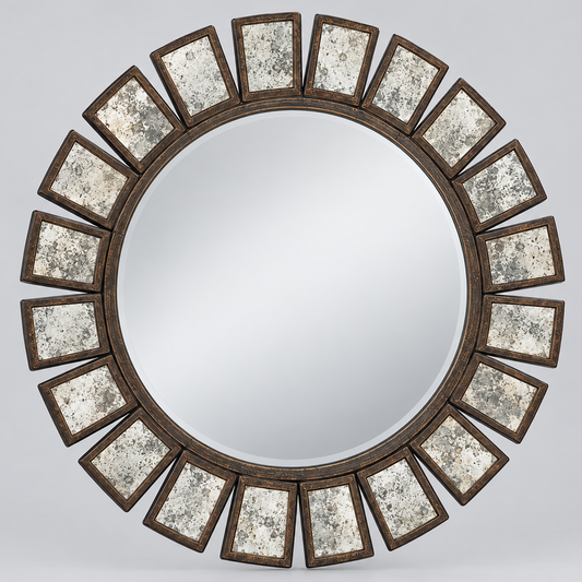 Round Mercury Glass Mirror