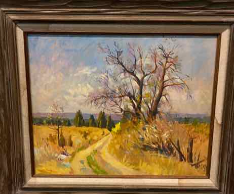 M.Blahove/Tree in Field/Signed Oil