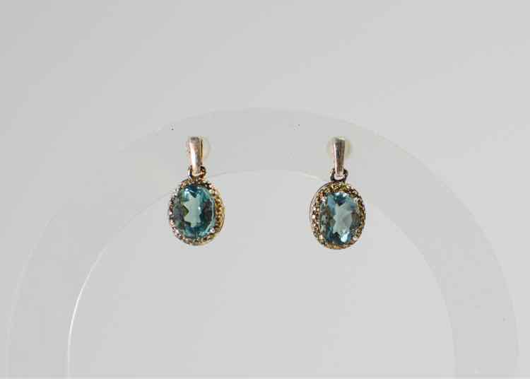 Earrings Blue Topaz