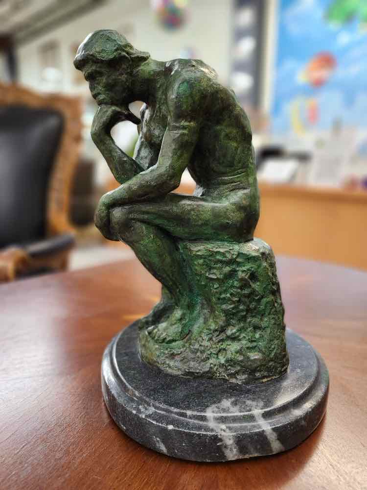 "Thinking Man" Bronze Sculpture by Auguste Rodin