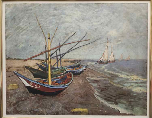"Boats of Saintes-Maries" Litho by Van Gogh Art