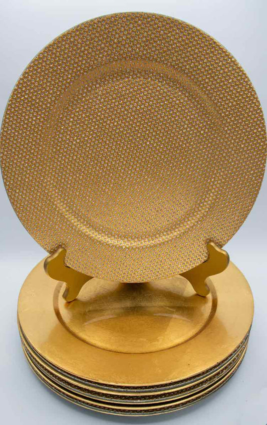 9 Gold Glizty Chargers