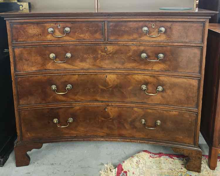 Convex Burl Wood Cabinet