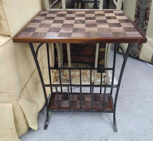 Bamboo End Table/Magazine Rack