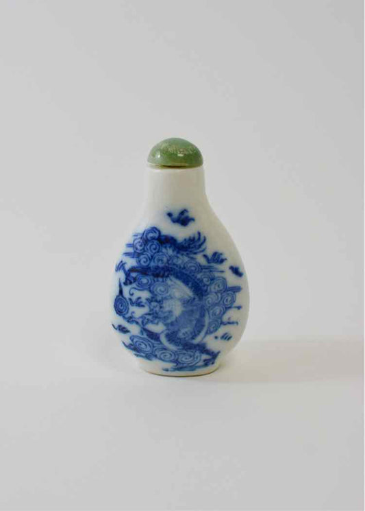 Chinese Blue & White Porcelain Snuff Bottle