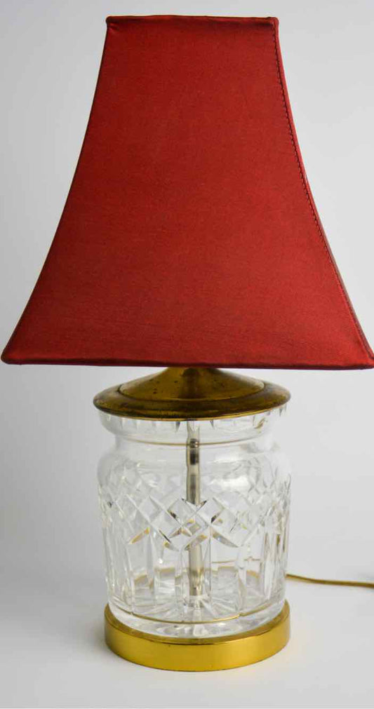Crystal and Brass Waterford Table Lamp