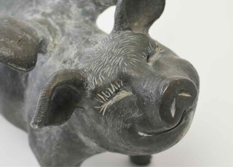 "Flying Piglet" Cast Iron/Lead Statue
