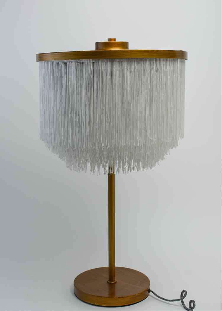 Jonathan Y Coco Wood Tassel Lamp