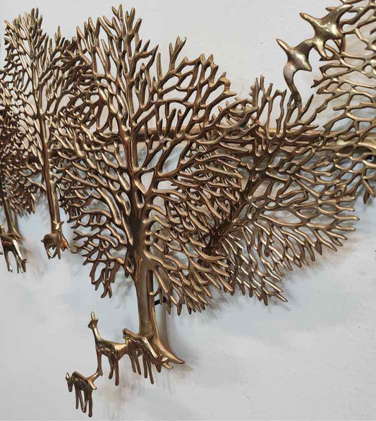 MCM Brass Trees w/ Deer by Bijan