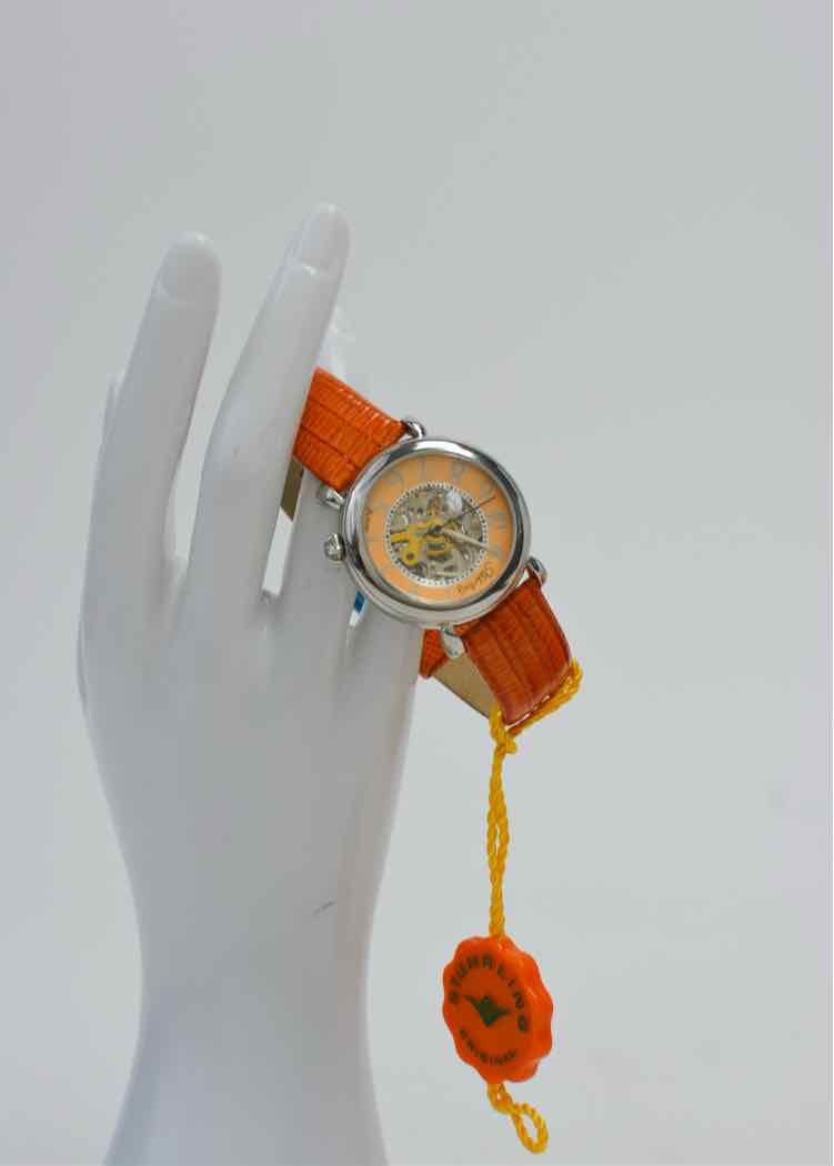 Stuhrling Lady Wall Street Automatic Watch-Orange