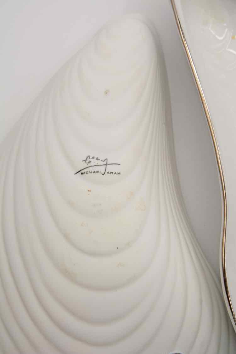 Michael Aram Platinum Edge Clam Shell Dishes 2pc