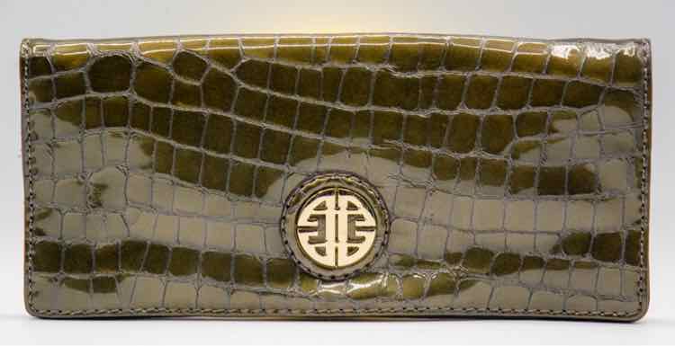 Antonio Melani Green Leather Clutch