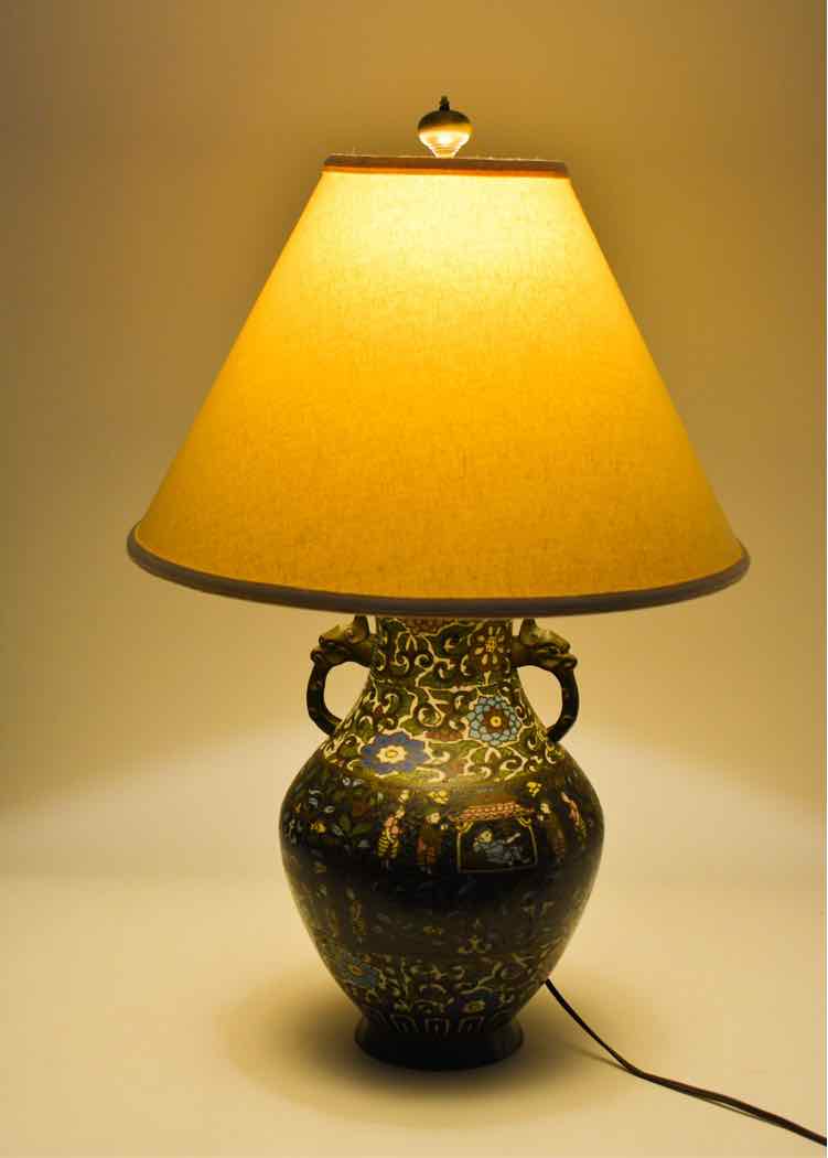 Antique Japanese Cloisonne Lamp
